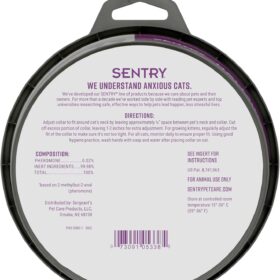 Sentry Calming Collar for Cats - 3 Count, 30-Day Pheromone Collar for Stress & Anxiety Relief, Effective Against Loud Noises & Separation Issues