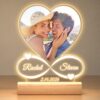 Personalized Acrylic Photo Frame with LED Night Light – Custom Picture Plaque for Romantic Gifts, Anniversary, Birthday, Valentine’s Day & Home Décor
