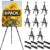 AROIC 8-Pack Artist Easels - Adjustable Aluminum Display Stand for Tabletop & Floor, Portable Tripod with Spring Clips & Storage Bags (Black)
