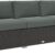Outsunny 3-Person Outdoor Patio Sofa – Dark Gray PE Wicker Couch with 24.5" Deep Seats, Wide Armrests, and 4" Cushions