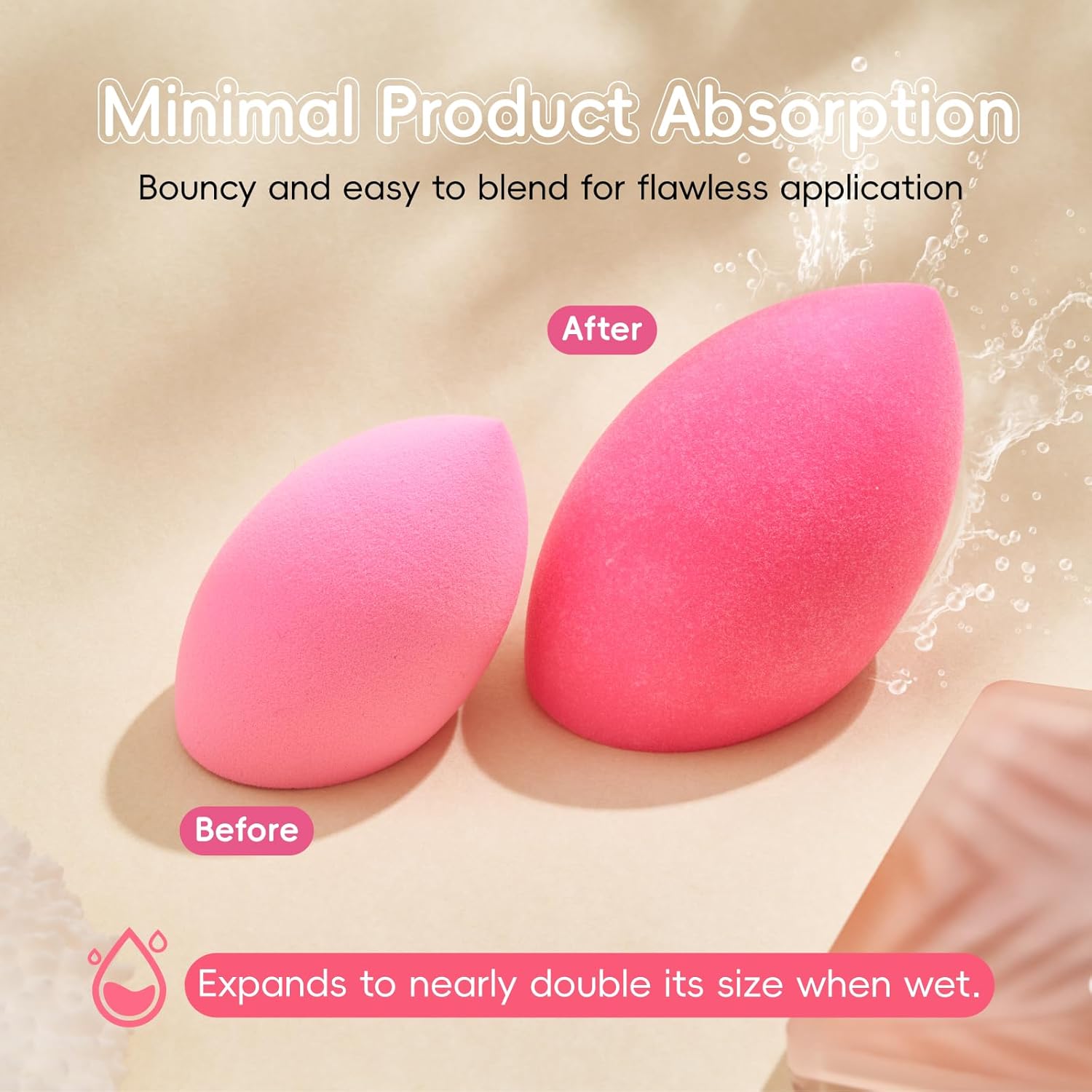 GWT 6-Piece Latex-Free Makeup Sponge Set – Ultra-Soft Beauty Blenders for Flawless Liquid, Cream & Powder Application