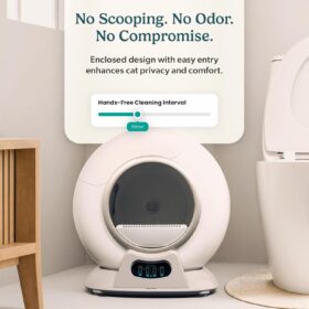 PetCove PurrTek Automatic Cat Litter Box - Smart Self-Cleaning with 5GHz Wi-Fi App, XL Capacity for Multi-Cat Homes, Advanced Odor Control & Anti-Pinch Safety