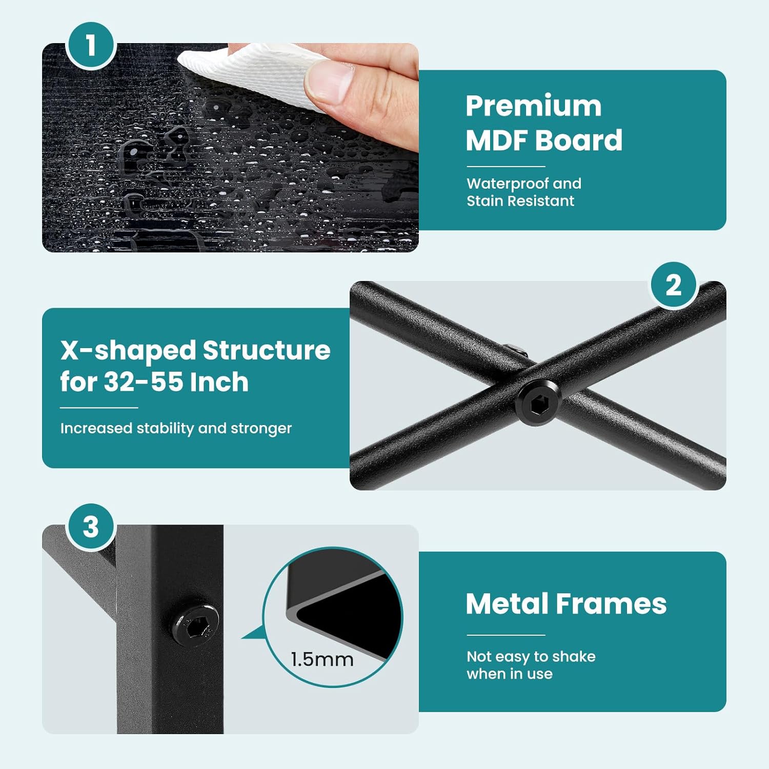 NEWBULIG 31.5 Inch Small Computer Desk - Modern Home Office Writing Table with Sturdy Metal Frame, Scratch-Resistant Wood Top for Study & Work (Black)