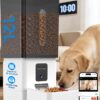 Smart Automatic Dog Feeder with Camera – 12L / 50 Cup Large Capacity, Anti-Clog Dispenser for Big Breeds, 2-Way Audio & App Control for Up to 20 Days of Feeding