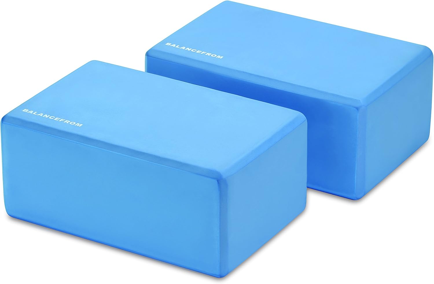 FitVids High Density Yoga Blocks - 9" x 6" x 4" Foam Bricks for Support, Balance & Stretching - Non-Slip & Durable (Set of 2)