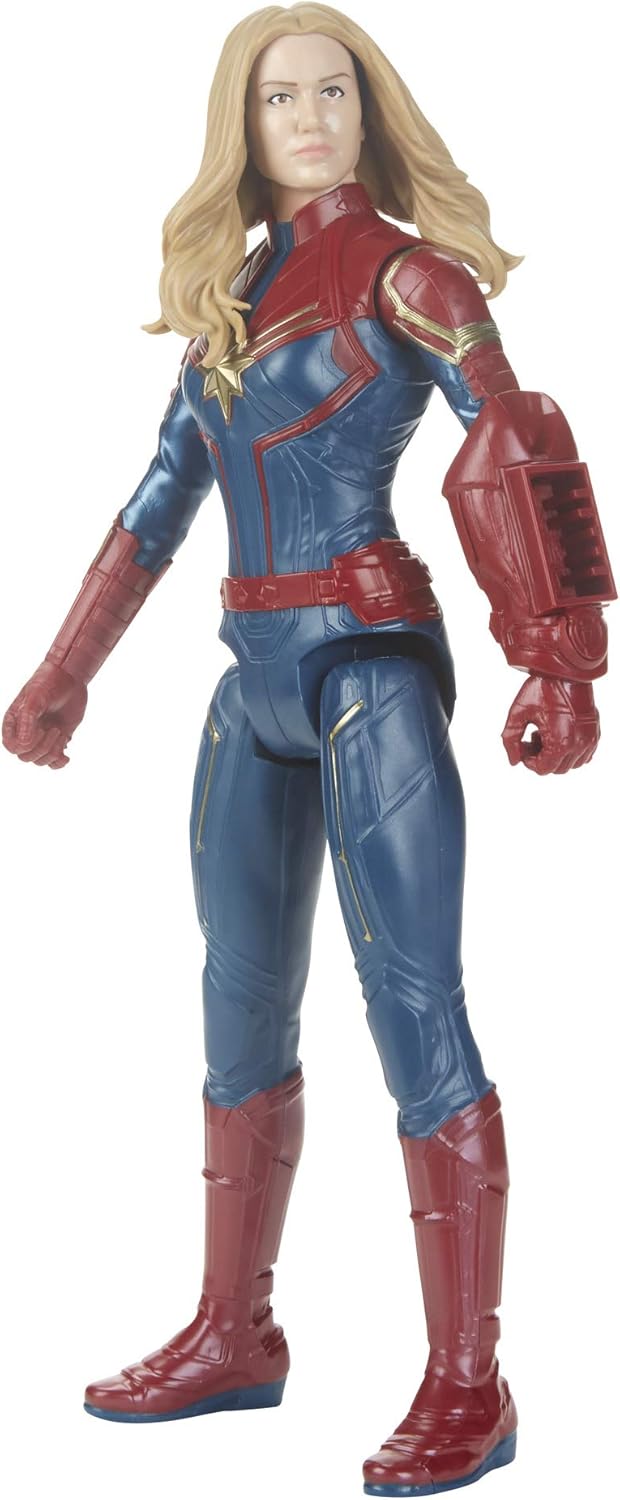 Marvel Avengers: Endgame Titan Hero Power FX Captain Marvel 12-Inch Action Figure with Launchers & Sounds