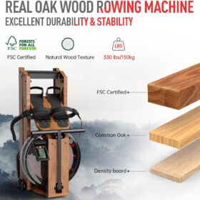 JOROTO 2-in-1 Air Magnetic Rowing Machine | Foldable Indoor Rower with 10-Level Resistance, 350lb Capacity, App & Tablet Holder