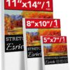 3-Pack Stretched Canvas for Painting – Multi-Size Artist Canvas Set (11x14, 8x10, 5x7) – Triple Primed Wooden Frames for Oil, Acrylic & Watercolor – Ideal for Kids, Students & Professionals