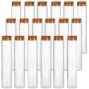 SUPERLELE 18-Pack Borosilicate Glass Test Tubes with Cork Stoppers – 25x120mm Clear Tubes for Plant Propagation, Science Experiments, Party Favors, and Storage