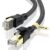 CABNEER Cat 8 Ethernet Cable 15 Ft – High Speed 40Gbps Internet Cord, Shielded Braided LAN Network Cable with Gold Plated RJ45 Connector, Heavy Duty for Gaming, Streaming, Smart TV (Black)