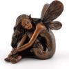 Top Collection Napping Fairy Statue - Enchanted Sleeping Miniature Figurine for Fairy Gardens, Terrariums, & Outdoor Planters