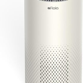 Afloia Kilo Grey Air Purifier – Large Room HEPA Filtration, Covers Up to 1076 Sq. Ft., Removes Pet Dander, Pollen, Smoke & Mold with Ambient Night Light