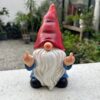 Naughty Middle Finger Garden Gnome Statue – 7.8" Funny Rude Polyresin Lawn Ornament & Weatherproof Outdoor Decoration