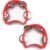 Mini Tambourines 2-Pack – Small Handheld Percussion Bells for Kids, Music Education, Church, and Party Favors (Red)