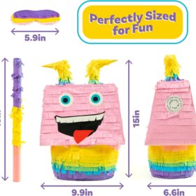 Large Handmade Birthday Party Piñata - Colorful Centerpiece for Kids & Adults - Fun Candy Holder Game for Boys, Girls & Family Celebrations