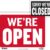 BAZIC Products Open & Closed Sign for Business – 9" x 12" Double-Sided Waterproof Plastic Signage for Stores, Restaurants, and Offices