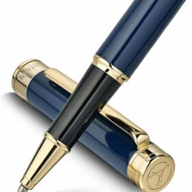 MCNTEIK Luxury Rollerball Pen – 24K Gold Plated Executive Fountain Pen with Schmidt Refill & Gift Box – Premium Writing Instrument for Men & Women