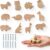 Youuys Wooden Animal Cabinet Pulls – 12-Piece Hand-Carved Wildlife Knob Set for Dressers, Drawers, & Kids' Room Furniture