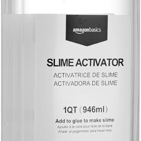 Amazon Basics Slime Activator Solution – Clear Baking Soda Formula, 1 Quart (946ml) – Essential DIY Slime Making Ingredient for Kids & Crafts