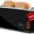 Elite Gourmet ECT4829B Maxi-Matic 4 Slice Long Slot Toaster, Extra Wide Slots for Bagels & Artisan Bread, 6 Shade Settings with Defrost, Reheat & Cancel, Removable Crumb Tray, Black
