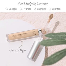 PÜR 4-in-1 Sculpting Concealer - Medium to Full Coverage, Hydrating & Brightening Formula for Dark Circles, Blemishes & Fine Lines