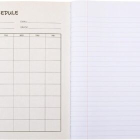 C-Line Black Marble Composition Notebook - College Ruled, 100 Sheets (9.5 x 7.5 Inches) - Sewn Binding, Class Schedule & Reference Charts