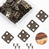 30 Pcs Miniature Butt Hinges with Screws - 13x12mm Antique Bronze Iron Hardware for Jewelry Boxes, Small Cabinets & DIY Wood Crafts