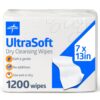 Medline Ultrasoft Dry Baby Wipes – 1,200 Count Premium Disposable Cleansing Cloths for Sensitive Skin, Incontinence, and Spills