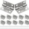 Piutouyar 12-Pack 1 Inch Stainless Steel Butt Hinges – Heavy Duty Mini Cabinet & Small Box Hardware with Mounting Screws