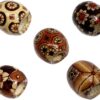Housweety 100-Piece Painted Wood Spacer Beads for Braids & Jewelry Making (17x16mm)
