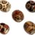 Housweety 100-Piece Painted Wood Spacer Beads for Braids & Jewelry Making (17x16mm)