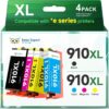 Kolor Expert 910XL Ink Cartridges Replacement for HP 910 XL - High Yield 4-Pack Combo (1 Black, 1 Cyan, 1 Magenta, 1 Yellow) Compatible with HP OfficeJet Pro 8025e, 8022e, 8015e, 8035e & More