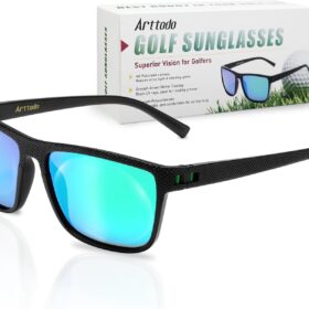 Golf Sunglasses for Men & Women – UV400 Polarized Lenses, Lightweight TR90 Frame, Anti-Glare Sports Eyewear for Outdoor Driving & Fishing