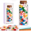 Romantic Message in a Bottle Gift Set – 100-PC DIY Capsule Love Notes for Valentine’s Day, Birthdays & Anniversaries – Creative Couples Gifts for Him & Her