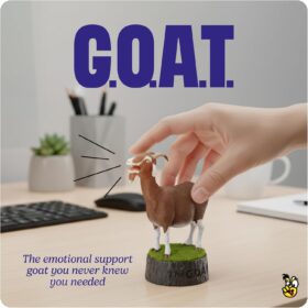 The Screaming Goat – Hilarious Desk Toy with Sound, Funny Office Gag Gift & White Elephant Present for Coworkers (Includes Manual)