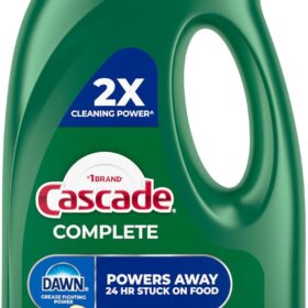 Cascade Complete Gel Dishwasher Detergent, Citrus Breeze, 75 oz (Packaging May Vary) - Powers Away Stuck-On Food