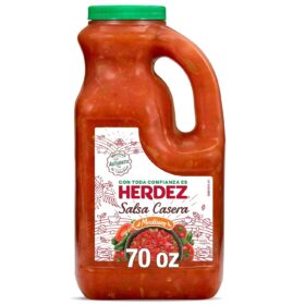 HERDEZ Salsa Casera, Medium Heat, 70 oz Jug – Authentic Mexican-Style Recipe with Tomatoes, Cilantro & Jalapeños