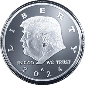 2024 Trump Silver Plated Collectors Coin with Certificate of Authenticity – Presidential Commemorative 45th & 47th President Gift
