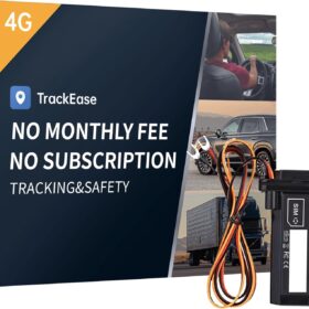 4G LTE Wired GPS Tracker for Vehicles with No Monthly Fees | Real-Time Car Tracking Device, Trip History, Geo-Fencing & Waterproof Design - SIM Card Included
