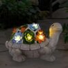 Nacome Solar Garden Turtle Statue with Succulent & LED Lights – Eco-Friendly Outdoor Patio Decor & Gift
