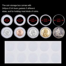 Premium 100-Piece Coin Capsules Set - 30mm Archival Holders with EVA Foam Gaskets & Storage Box for Collectors
