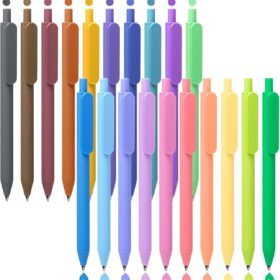 Drawdart 20-Color Gel Pen Set - 0.7mm Quick-Dry Retractable Fine Point Pens for Journaling, Drawing, & Note Taking