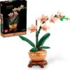 LEGO Botanicals Mini Orchid 10343: Artificial Flower Building Kit for Adults, Unique Home Office Desk Decor & DIY Hobby Set