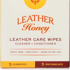 Leather Honey Leather Wipe Kit - 10 Count: Ready-to-Use Cleaner & Conditioner for Furniture, Car Seats, Bags & Shoes