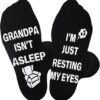 Jeasona Novelty Grandpa Gifts – Non-Slip Funny Socks with Quote for Grandfather Birthday