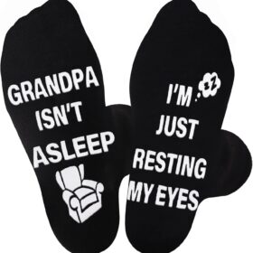 Jeasona Novelty Grandpa Gifts – Non-Slip Funny Socks with Quote for Grandfather Birthday