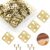 30-Pack Retro Brass Butt Hinges (13x12mm) – 180° Miniature Hardware with Screws for Wooden Jewelry Boxes, Small Cabinets, & DIY Crafts
