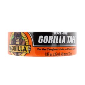 Gorilla Heavy Duty Black Duct Tape | 1.88 Inch x 35 Yard Roll | Weatherproof, Double-Thick Adhesive for Indoor and Outdoor Repairs
