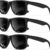 KALIYADI Polarized Sunglasses for Men & Women – Classic Matte Black Frame, UV400 Protection, 3-Pack Value Set