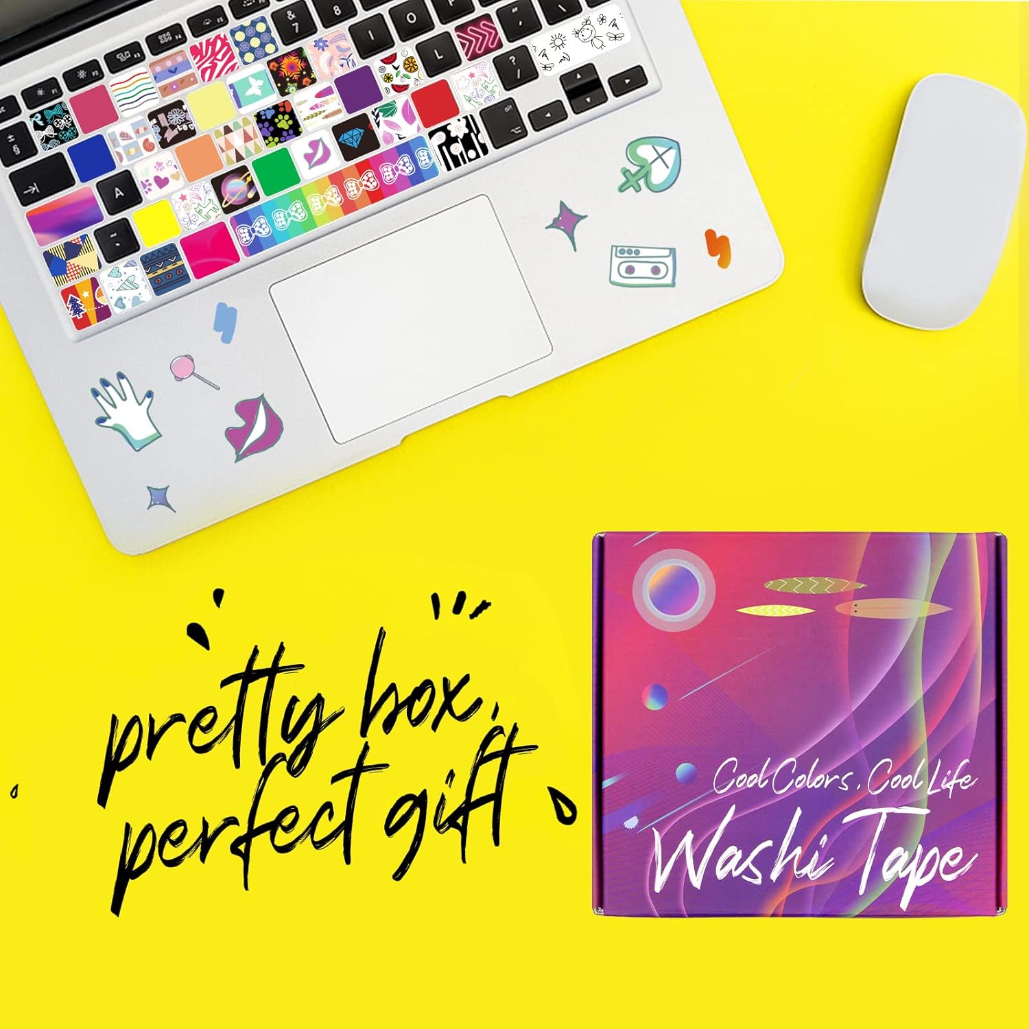 KUNMINGER 40-Roll Washi Tape Set – 15mm Decorative Masking Tape for Scrapbooking, Journaling, DIY Crafts & Party Decor